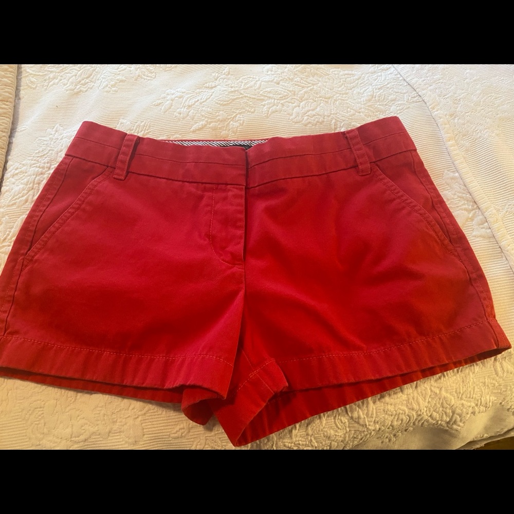 NWOT New red J Crew JCrew chino shorts 6